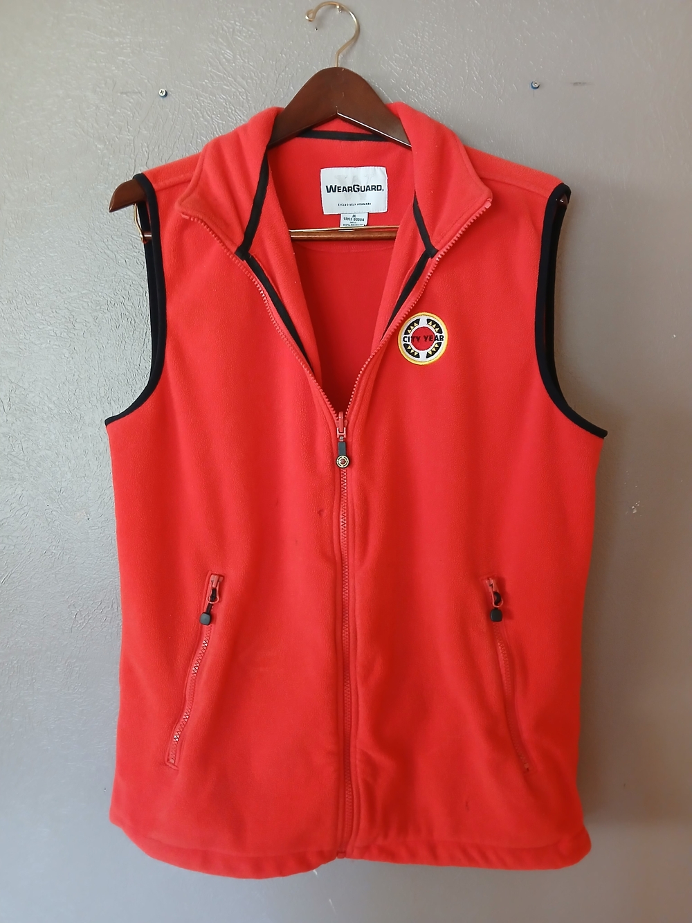 WearGuard Men's Red Fleece Vest - Zip Front Medium